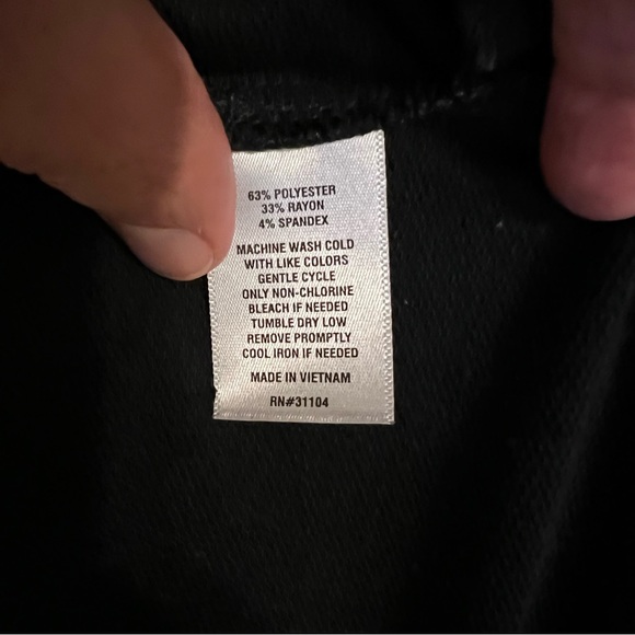 Wonderly Studio XL Black Long Sleeve Baby Terry Dress - Picture 7 of 7